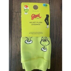 Dr Suess The Grinch Velvet Plush Legging Green Small/Medium